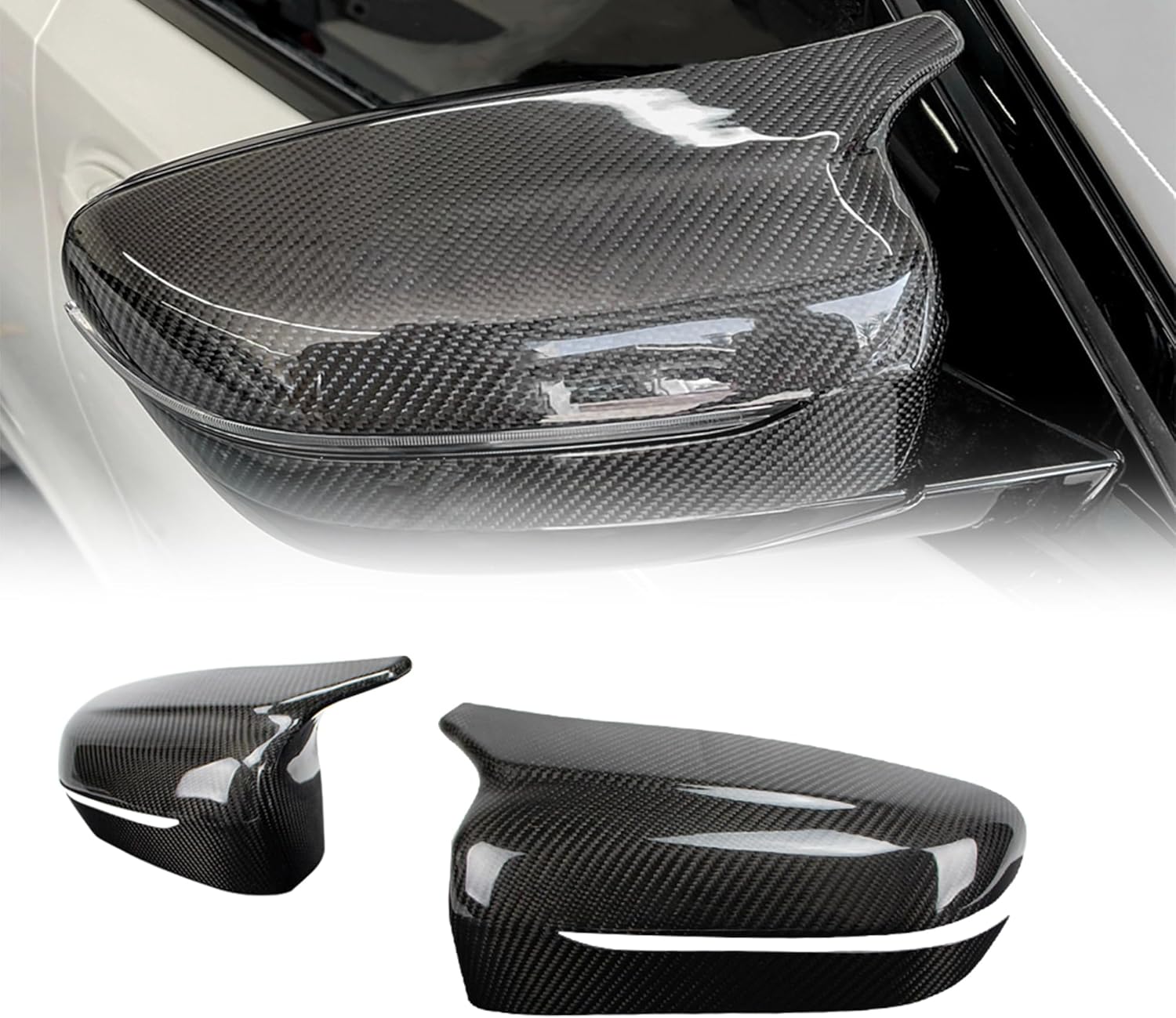 AeroBon CF Mirror Cap Overlays BMW 3 Series G20 (2019-2025) - main hero view