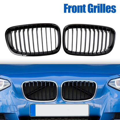 2012-2014 BMW 1 Series F20 F21 3-Door Pre-Facelift Front Bumper Kidney Grille — Pair (51137239021 / 51137262119)