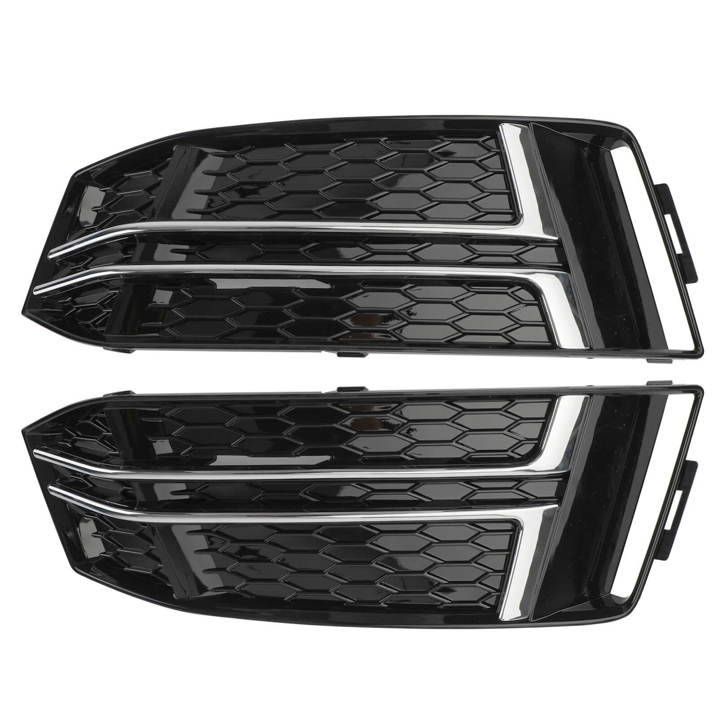 2016-2018 Audi A4 B9 S-Line Front Fog Light Cover Bumper Grille — Pair