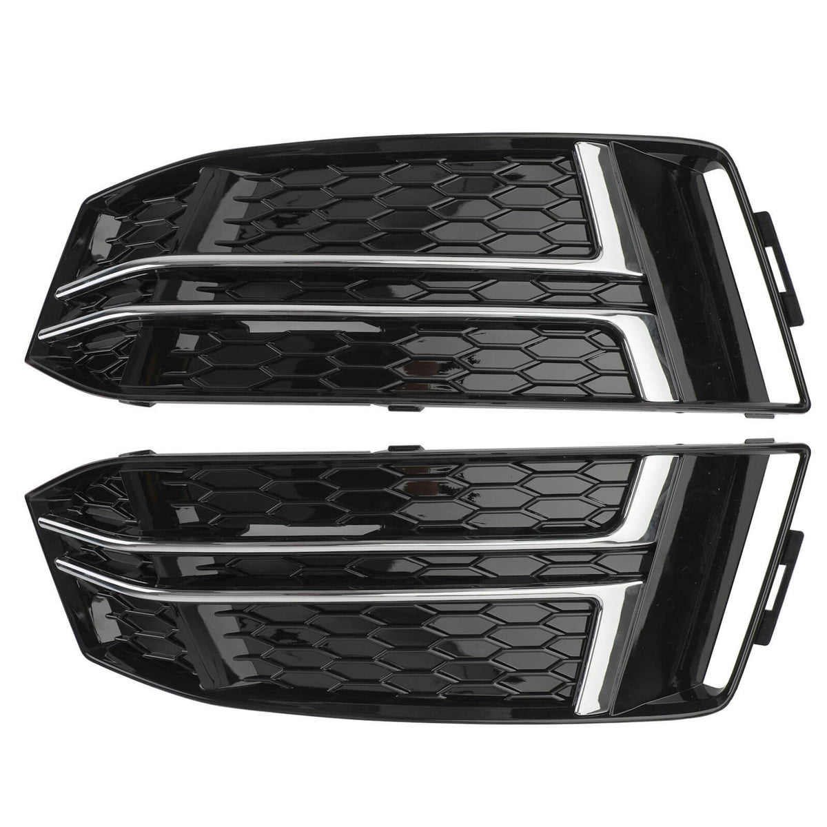 2016-2018 Audi A4 B9 S-Line Front Fog Light Cover Bumper Grille — Pair
