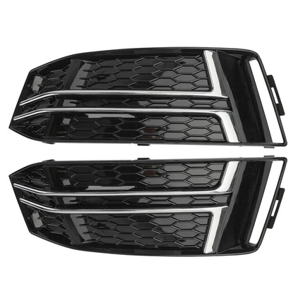 2016-2018 Audi A4 B9 S-Line Front Fog Light Cover Bumper Grille — Pair