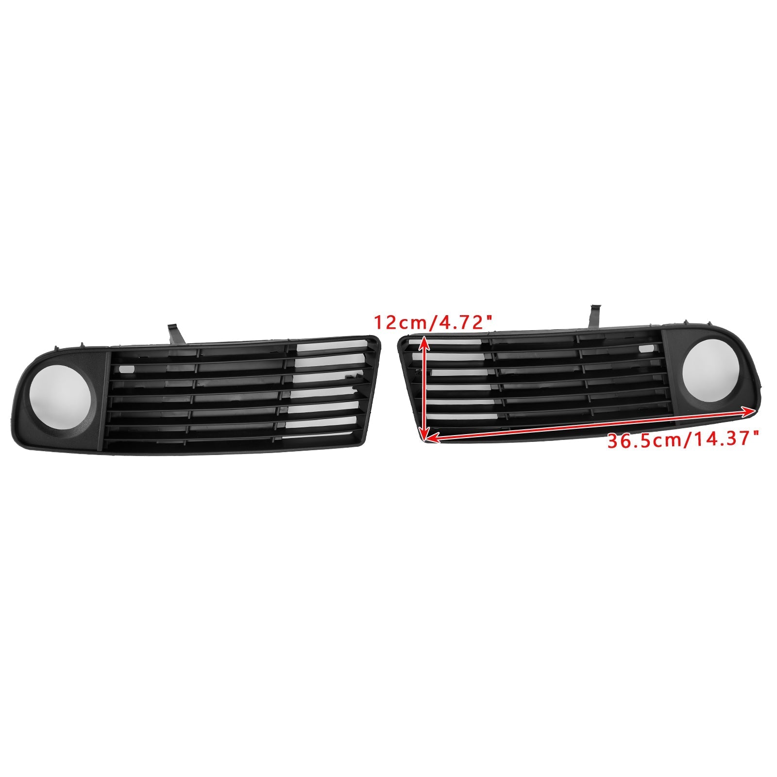 1998-2001 Audi A6 C5 Front Lower Bumper Fog Light Cover Grille — Pair (4B0807681S / 4B0807682S)