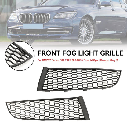 2009-2015 BMW 7 Series F01 F02 Front Bumper Lower Grille — Pair (51117903673 / 51117903674)