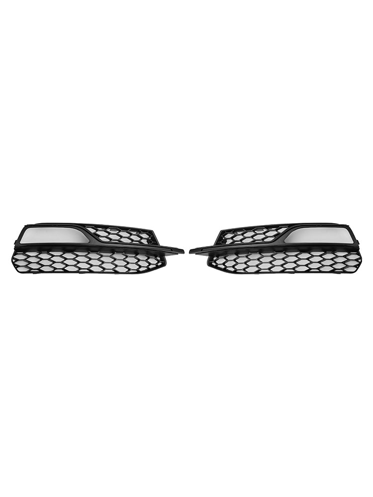 2013-2016 Audi A3 S-Line Front Lower Bumper Fog Light Cover Grille — Pair (8V3807681G / 8V3807682G)