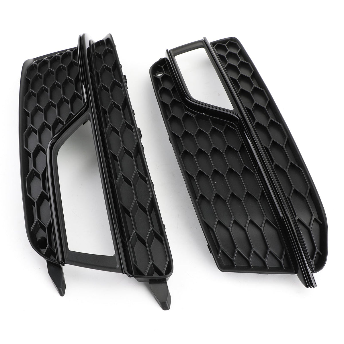 2013-2016 Audi A5 S5 Black Front Fog Lamp Trim Grill — Pair (8T0807681K)