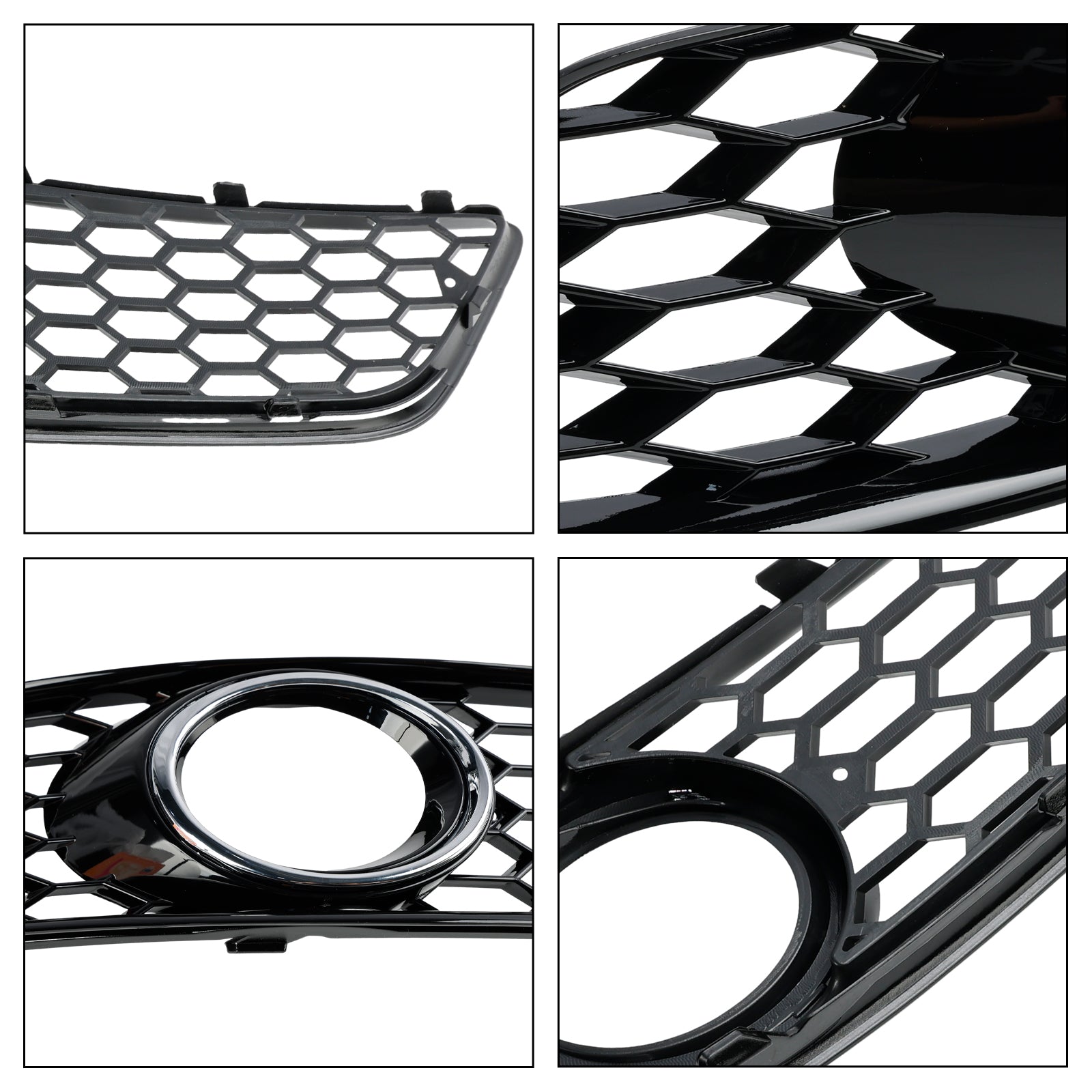 2009-2013 Audi A3 8P Standard Version Honeycomb Front Bumper Fog Light Grille Cover