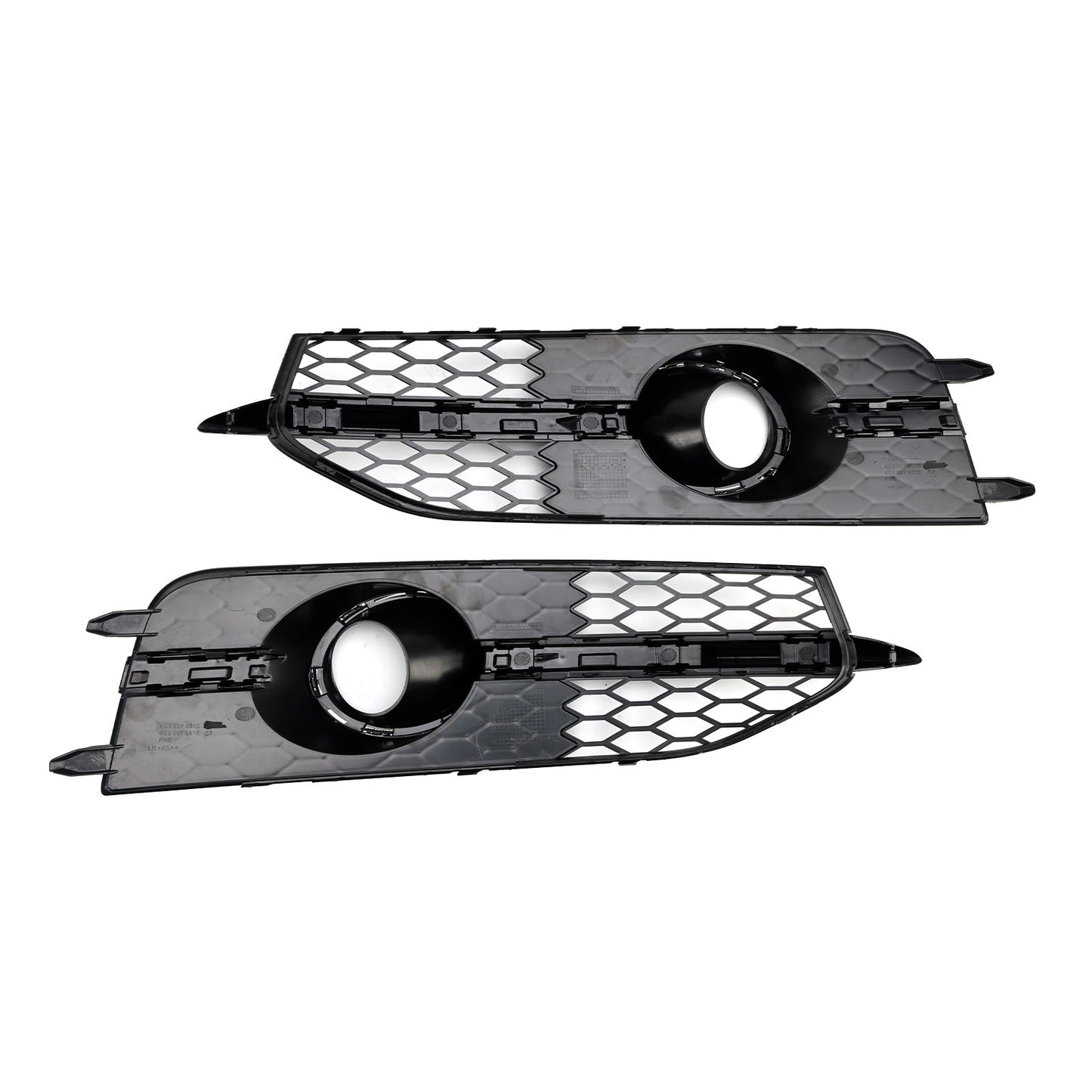 2012-2015 Audi A7 S-Line S7 Black Front Bumper Fog Light Grille Cover