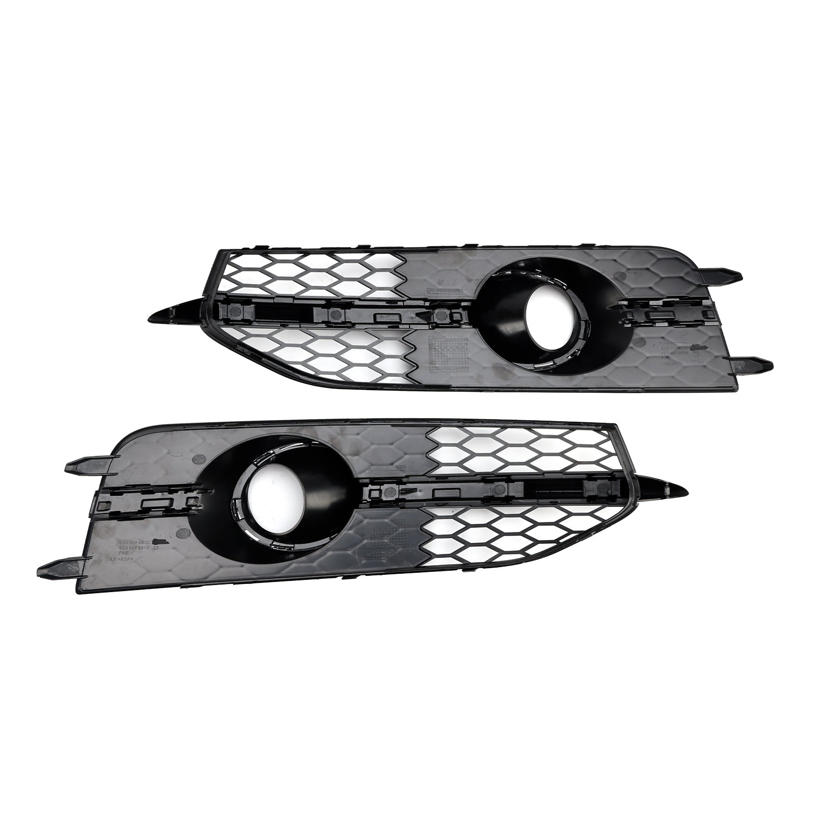2012-2015 Audi A7 S-Line S7 Black Front Bumper Fog Light Grille Cover
