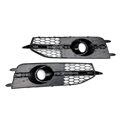 2012-2015 Audi A7 S-Line S7 Black Front Bumper Fog Light Grille Cover