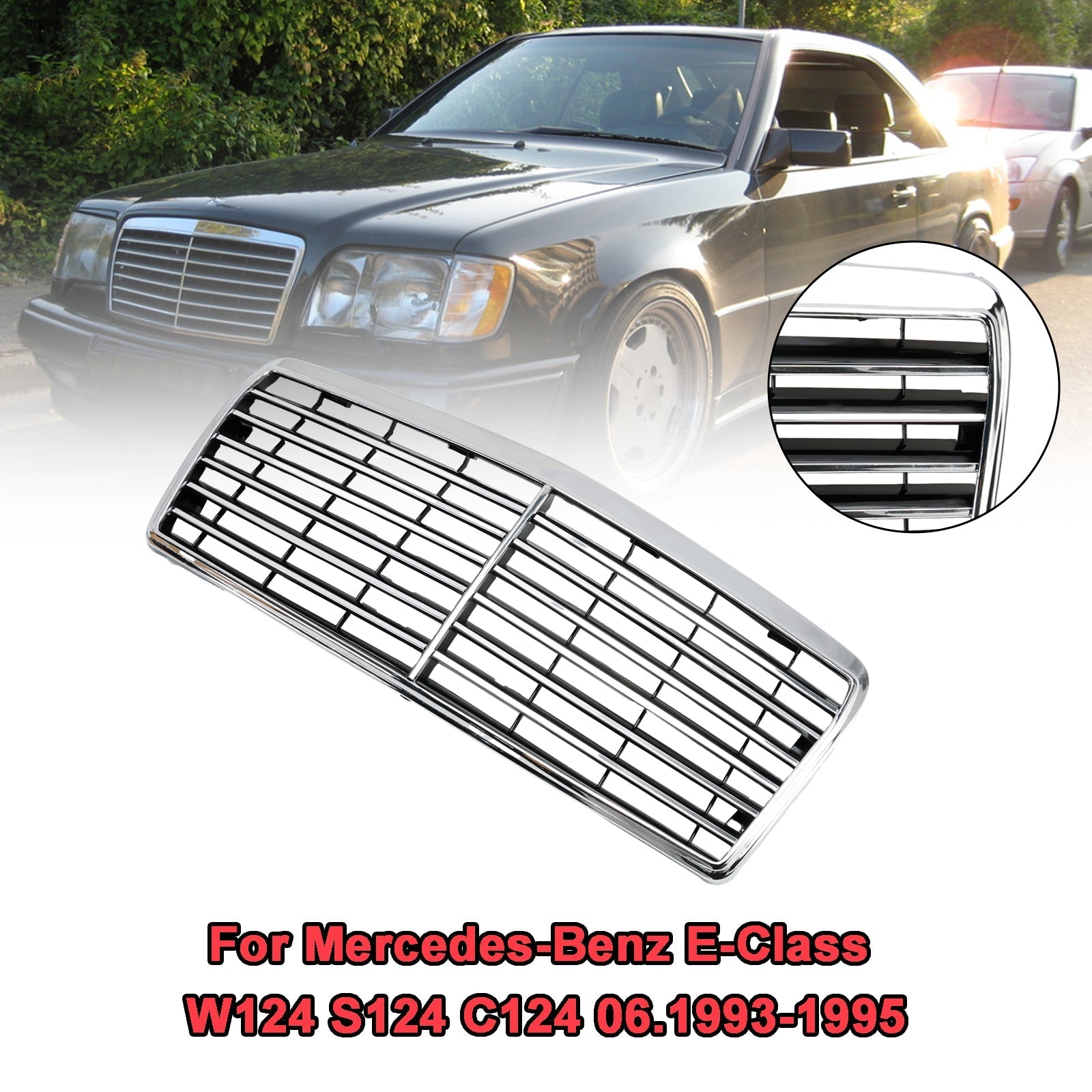 1993-1995 Mercedes-Benz E-Class W124 S124 C124 Front Bumper Grille