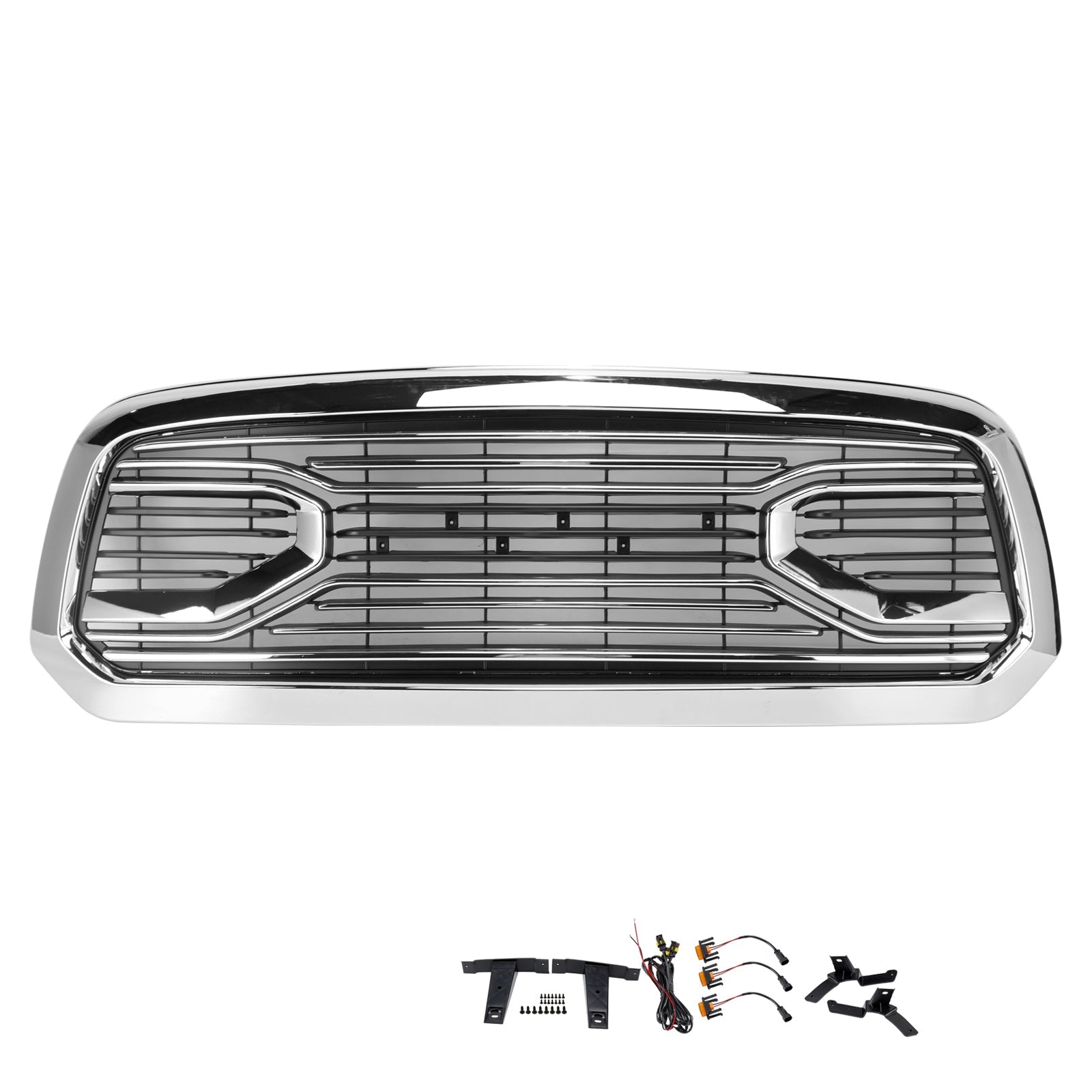 2013-2018 Dodge Ram 1500 Big Horn Style Chrome Front Bumper Grille