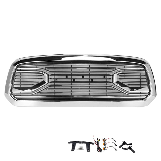 2013-2018 Dodge Ram 1500 Big Horn Style Chrome Front Bumper Grille