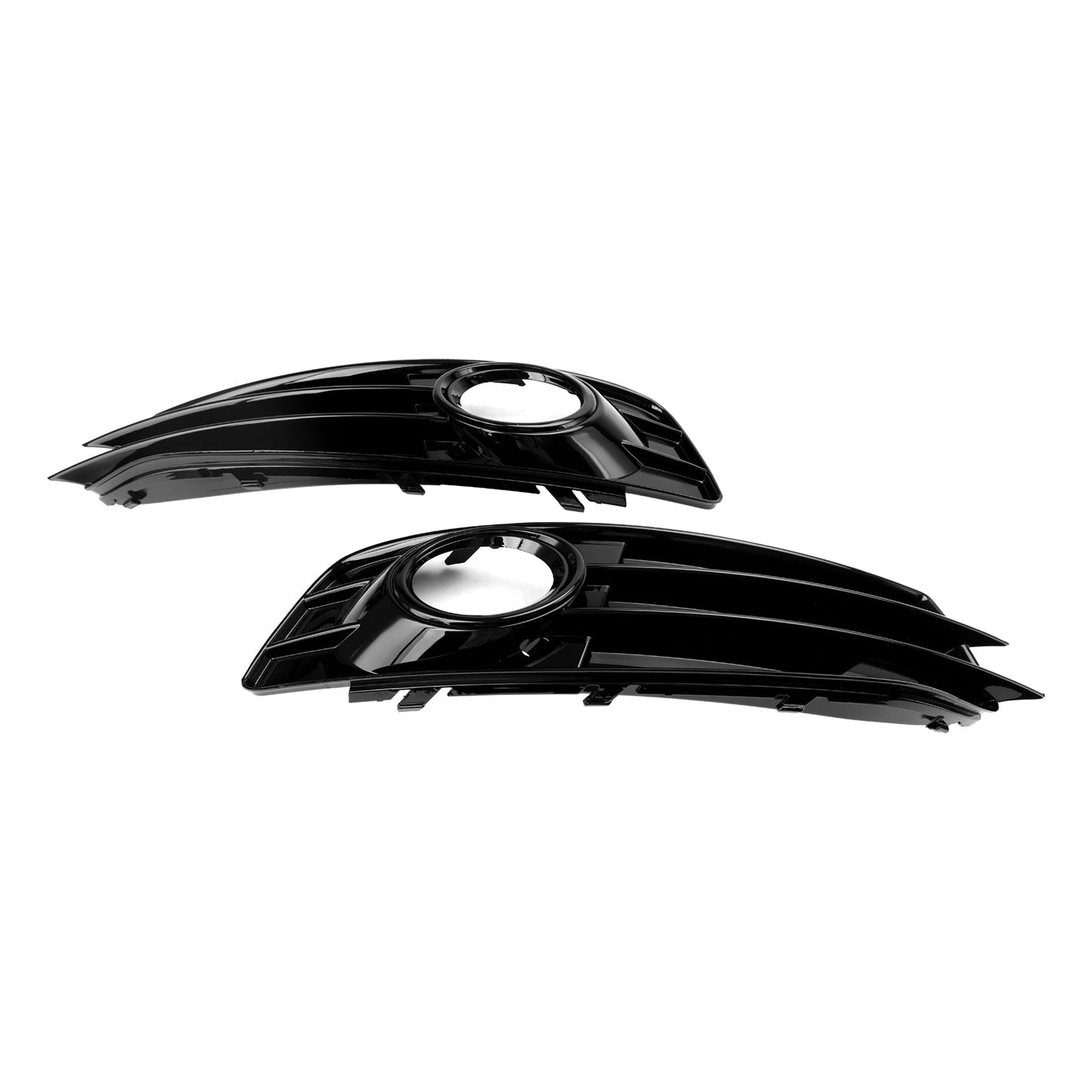2009-2012 Audi A3 8P S-Line Front Lower Bumper Grille Fog Light Cover — Pair (8P0807682 / 8P0807681)