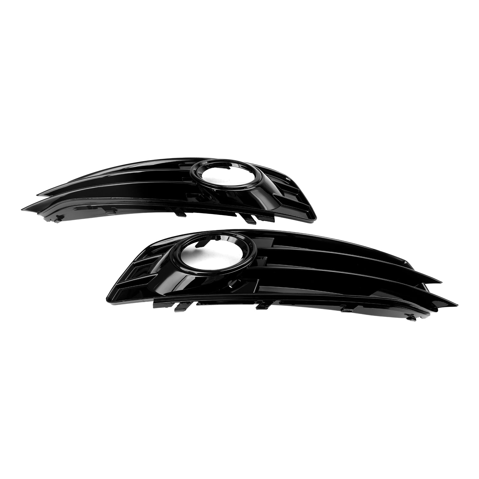 2009-2012 Audi A3 8P S-Line Front Lower Bumper Grille Fog Light Cover — Pair (8P0807682 / 8P0807681)