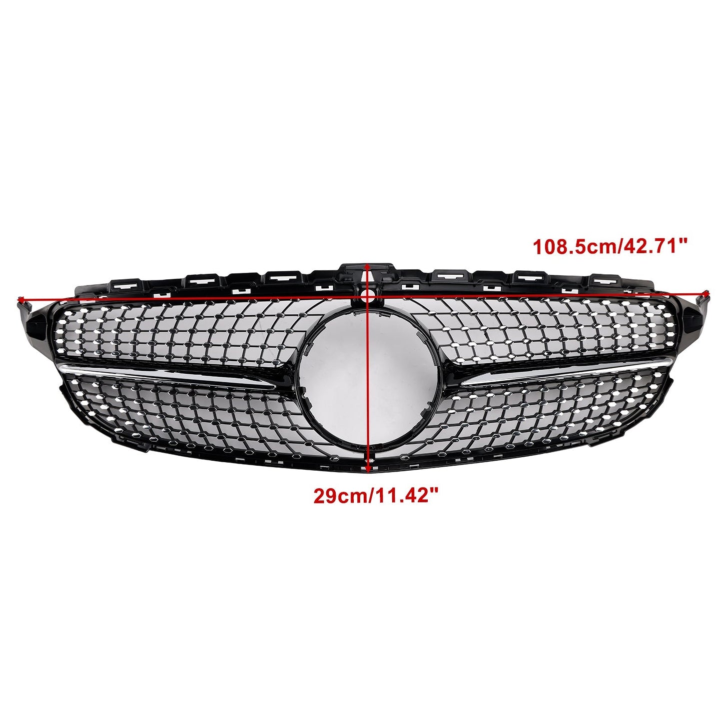 2015-2018 Mercedes-Benz C-Class W205 C250 C300 C400 Diamond Front Grille