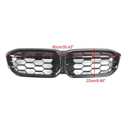2023-2024 BMW 3 Series G20 320i 330i M340i Gloss Black Front Kidney Grille