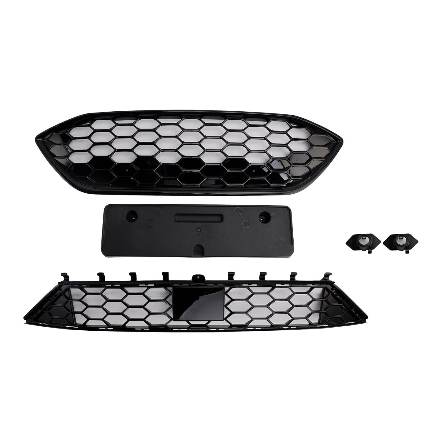 Front Bumper Grille Grill Fit Ford Focus ST + ST Line MK4 2018-2021 Black