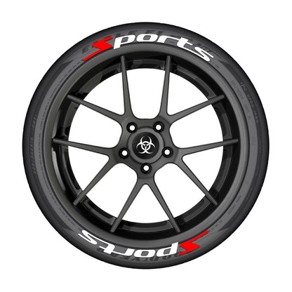 SPORTS series car tire letter sticker DIY sticker personalized modification sticker 3D three-dimensional all-in-ode tire sticker