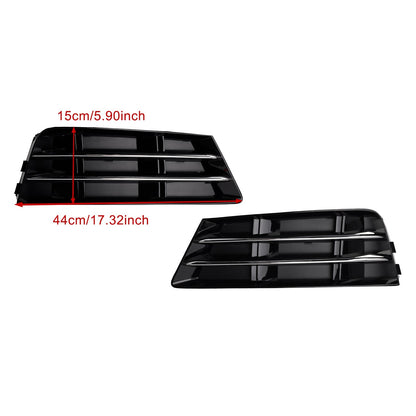 2016-2018 Audi A4 B9 RS4 Style Front Fog Light Grille Lower Bumper Grill — Pair (8W0807681R / 8W0807682R)