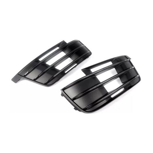 2016-2019 Audi Q7 S-Line Front Side Lower Bumper Fog Light Grille — Pair (4M0807681D / 4M0807682D)