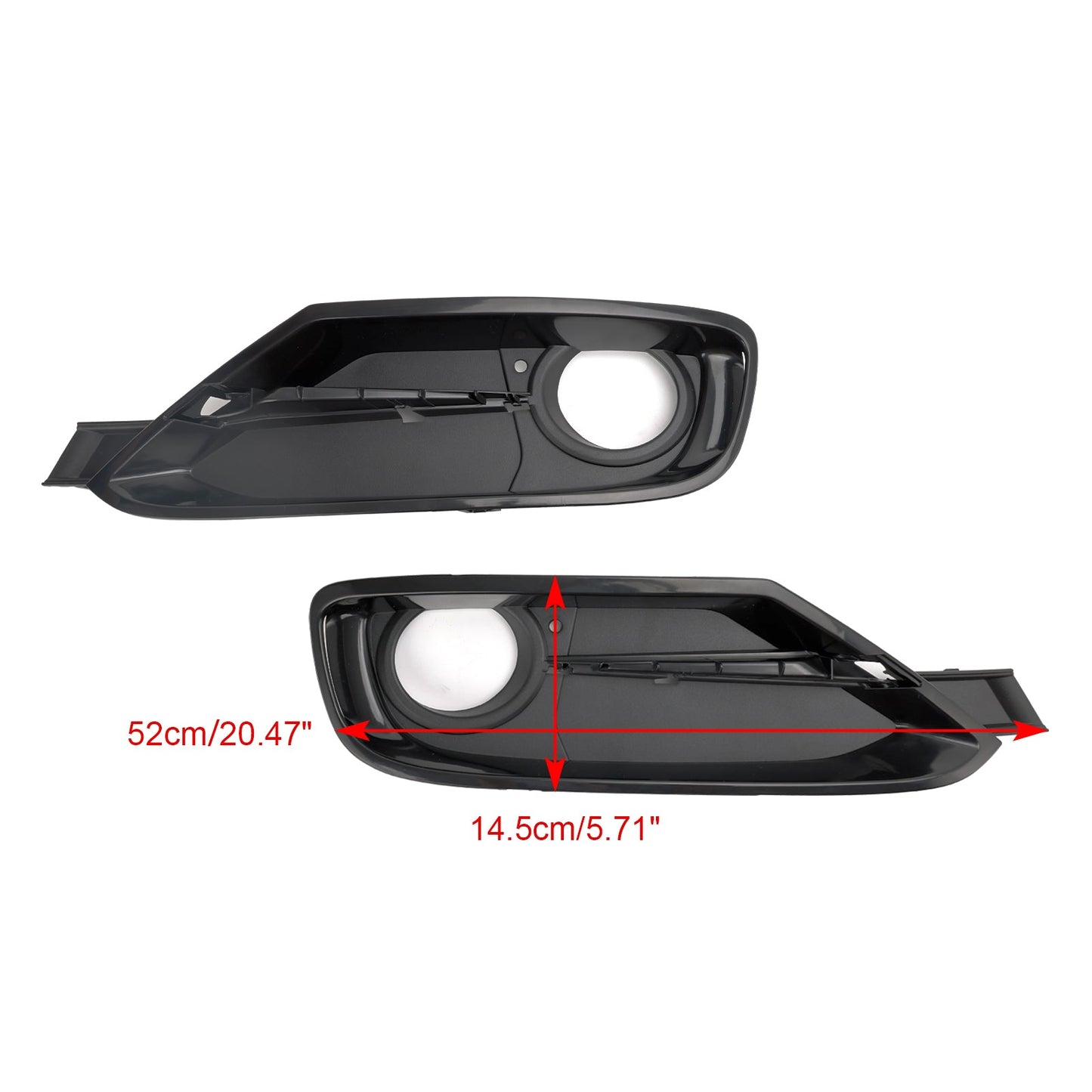 2013-2015 BMW 335i 335i xDrive Front Bumper Fog Light Grille Cover — Pair (51117300739 / 51117300740)