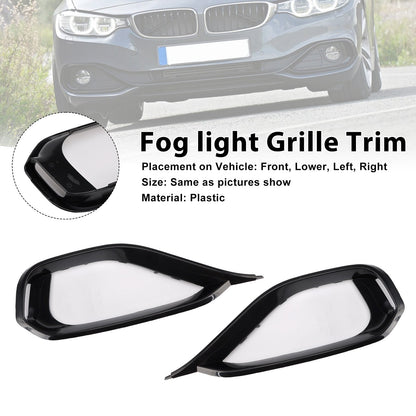 BMW 428i F32 F33 F36 Left & Right Fog Light Bezel Grille Front Bumper Trim