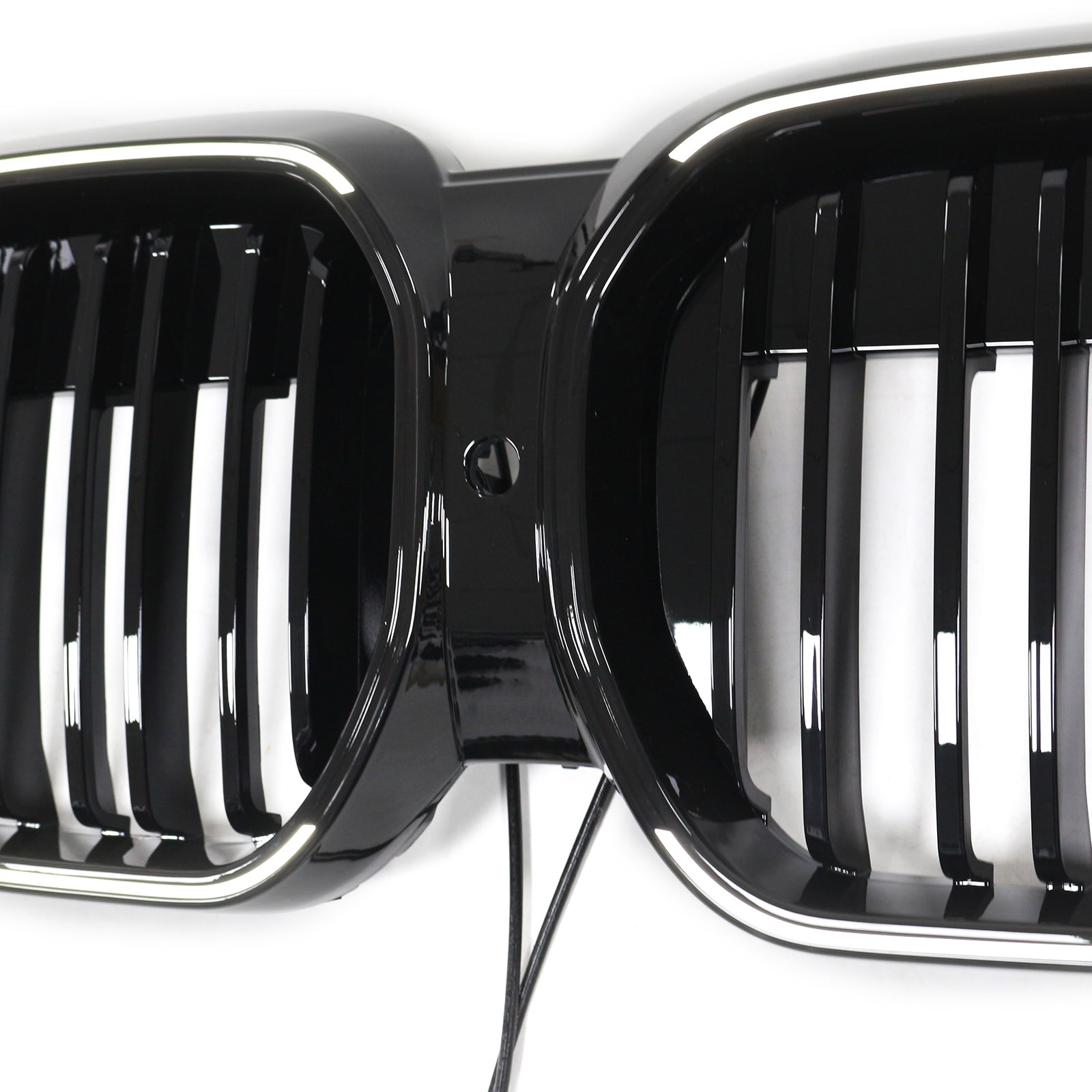 2022-2024 BMW iX3 G08 LCI Double Slat Gloss Black Front Kidney Grille