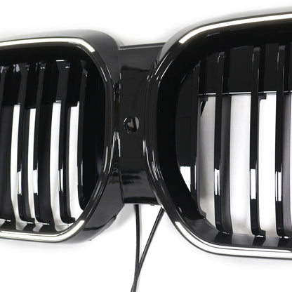 2022-2024 BMW iX3 G08 LCI Double Slat Gloss Black Front Kidney Grille