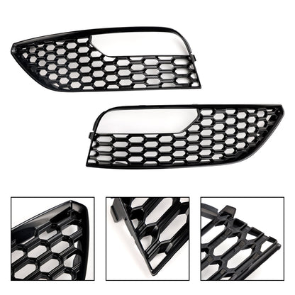 2012-2016 Audi A3 S3 Standard Version Front Bumper Fog Light Surround Cover Grille — Pair (8V3807681 / 8V3807682)