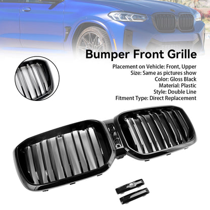2022-2023 BMW X3 G01 X4 G02 Gloss Black Front Kidney Grille
