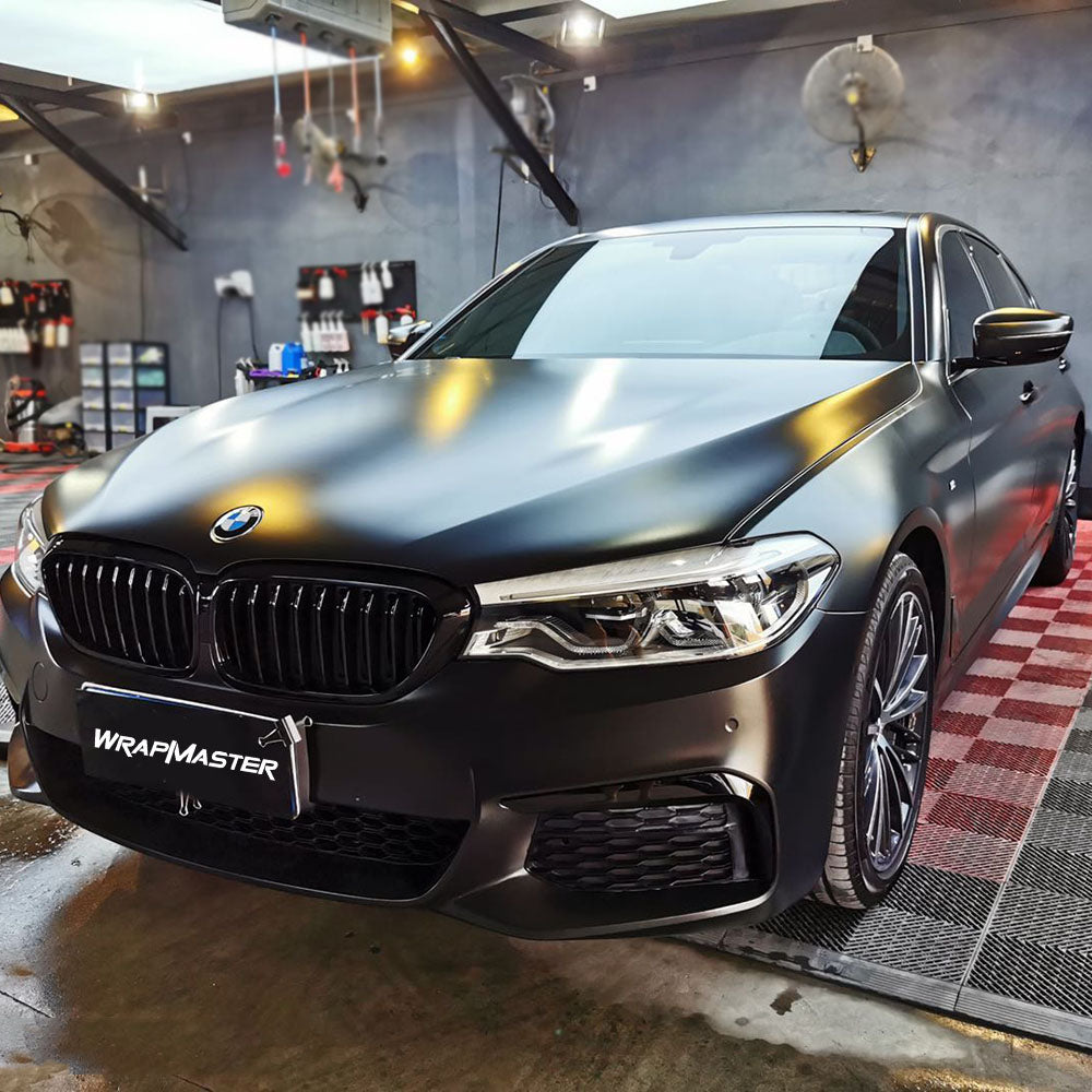 Matte Black Vinyl Wrap Rolls (PET Liner)