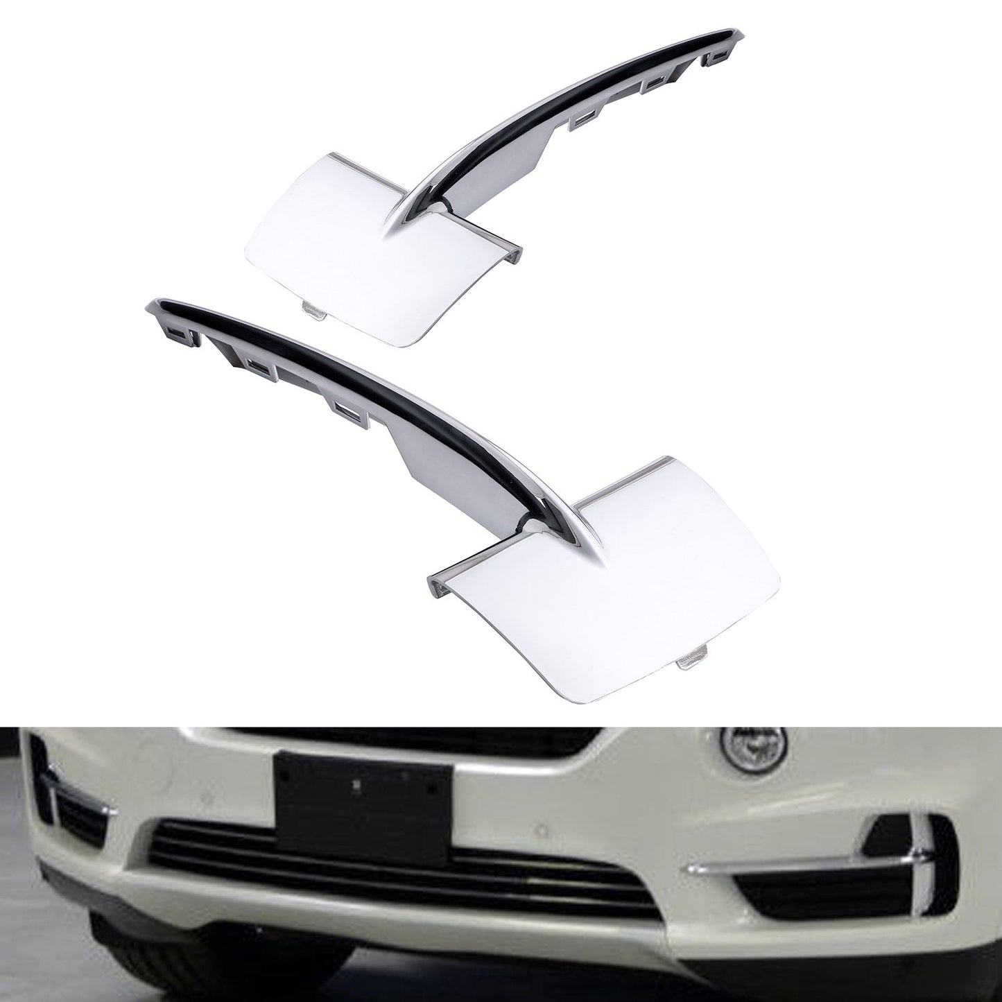 2014-2018 BMW X5 F15 Front Bumper Lower Grille Trim Molding — Pair (51117325396)