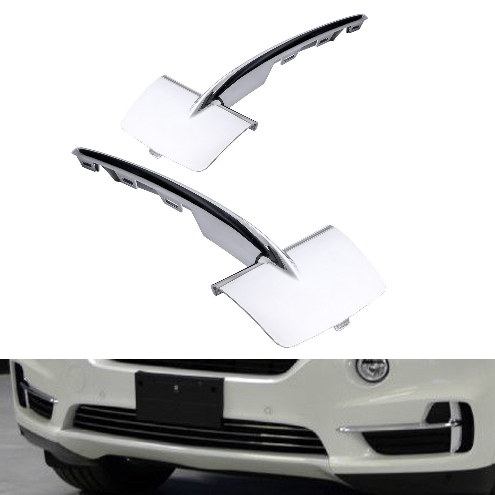 2014-2018 BMW X5 F15 Front Bumper Lower Grille Trim Molding — Pair (51117325396)