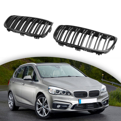 2015-2018 BMW 2 Series F45 F46 Gloss Black Front Kidney Grille