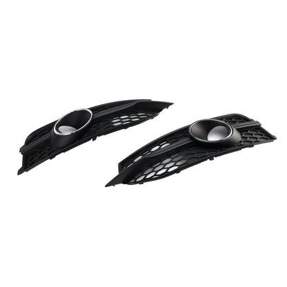 2012-2015 Audi A7 S-Line S7 Black Front Bumper Fog Light Grille Cover