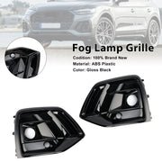 2021-2025 Audi Q5 SQ5 S-Line Black Front Fog Lamp Grille Cover