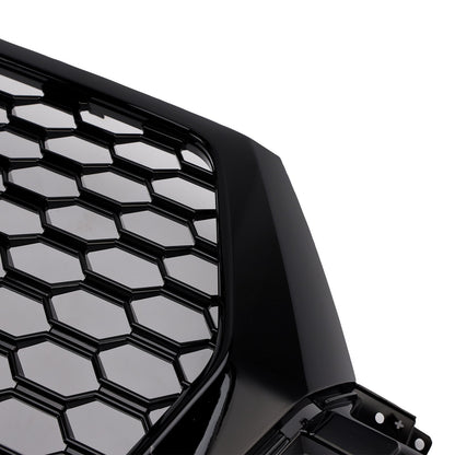 2016-2019 Audi Q7 Gloss Black Front Bumper Radiator Vent Mesh Grille
