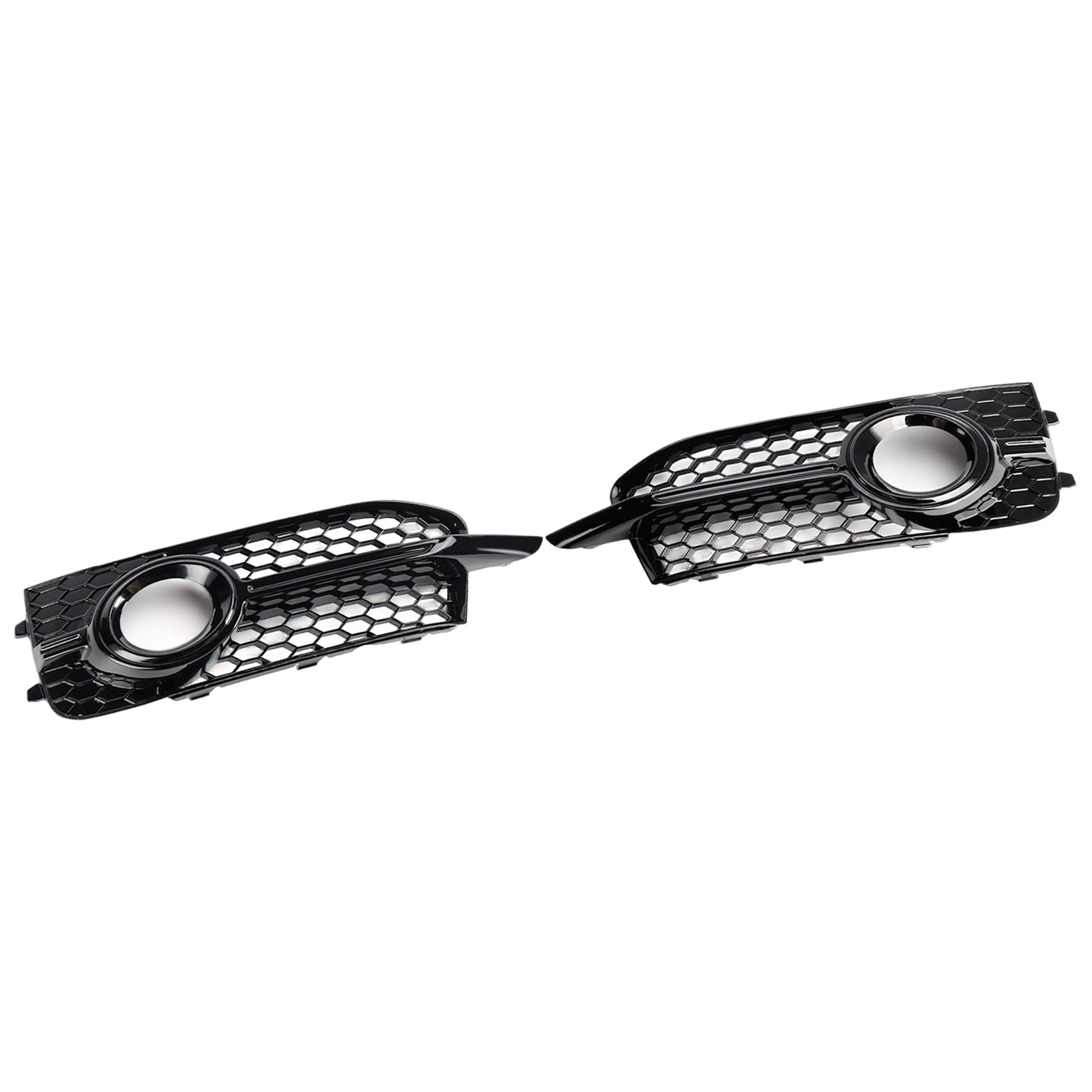 2011-2014 Audi A1 8X S-Line Front Bumper Fog Light Cover Grille — Pair (8X0807681B / 8X0807682B)