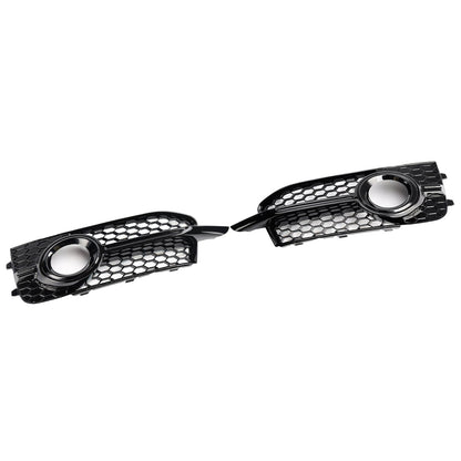 2011-2014 Audi A1 8X S-Line Front Bumper Fog Light Cover Grille — Pair (8X0807681B / 8X0807682B)