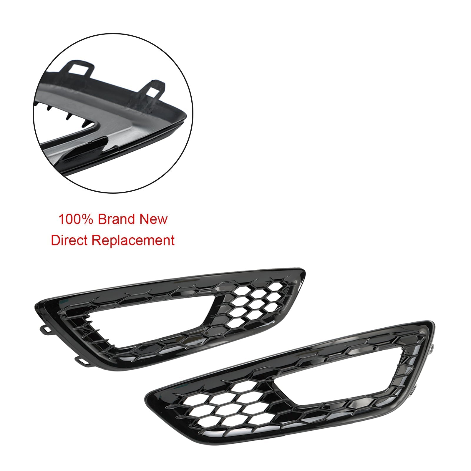 2015-2018 Ford Focus 2PCS Front Bumper Fog Light Lamp Cover Bezel Grille F1EZ15266D F1EZ15266G