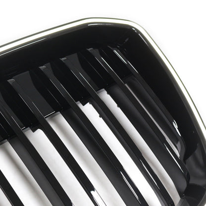 2022-2024 BMW iX3 G08 LCI Double Slat Gloss Black Front Kidney Grille