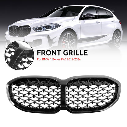 2019-2024 BMW 1 Series F40 Gloss Black Diamond Front Kidney Grille