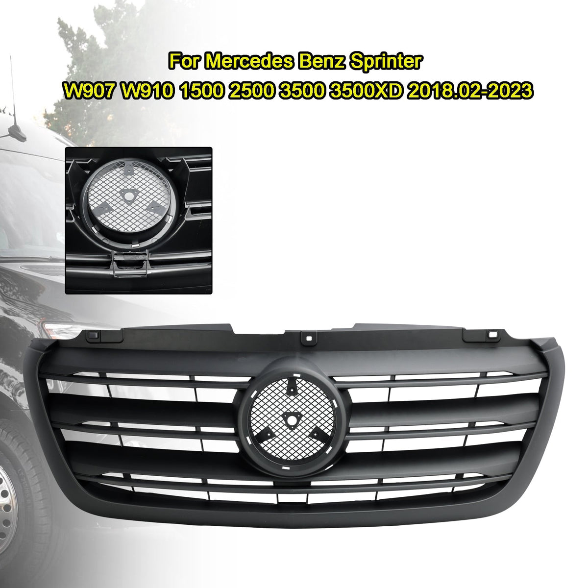2019-2022 Mercedes-Benz Sprinter 1500 2500 3500 W907 Front Bumper Grille