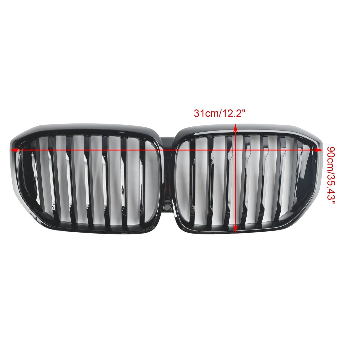 2024+ BMW X5 G05 LCI Gloss Black Front Bumper Kidney Grille