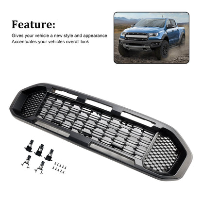 2019-2023 Ford Ranger T8 Black Front Bumper Grill Grille