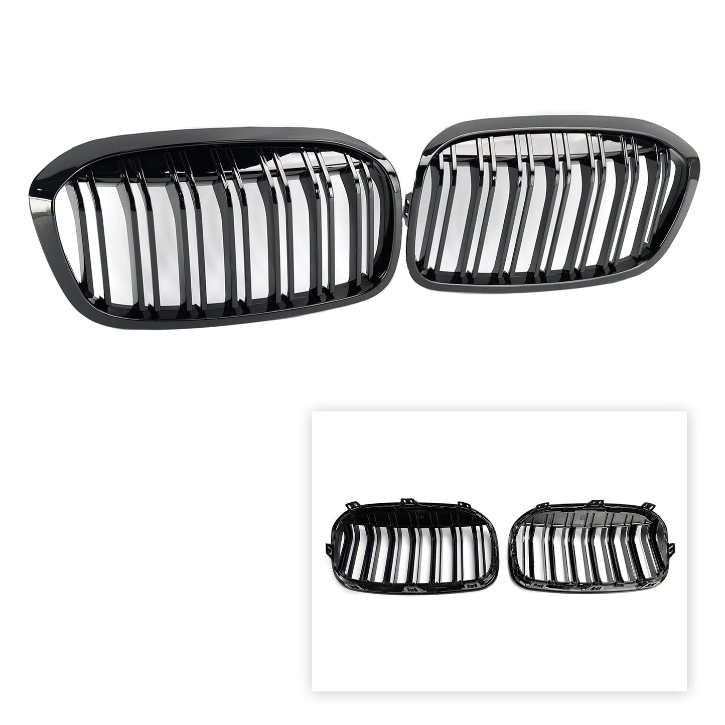 2018-2021 BMW 2 Series F45 F46 Gloss Black Front Kidney Grille — Pair