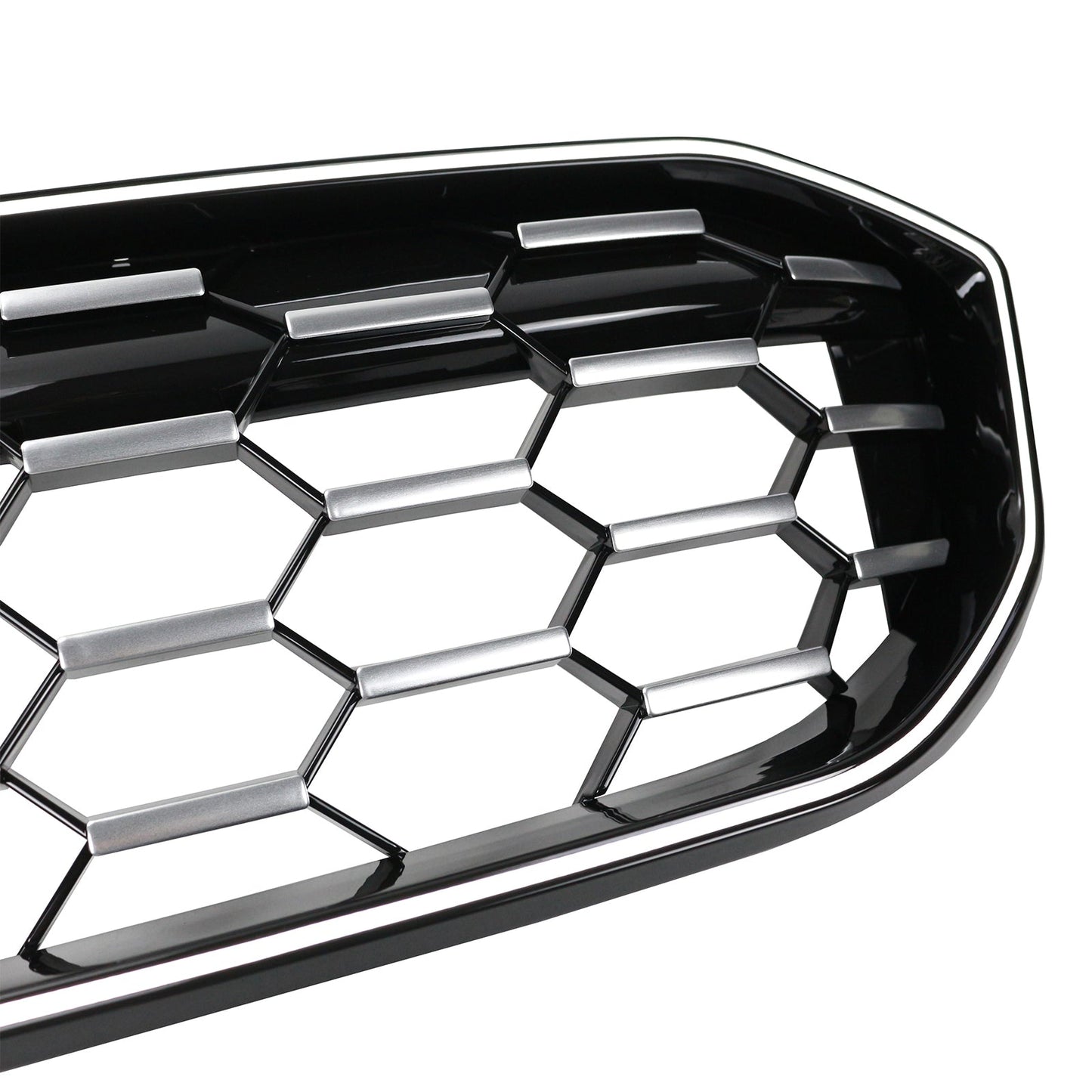 2023-2024 BMW 3 Series G20 G21 G28 Diamond Black Silver Front Kidney Grille Mesh