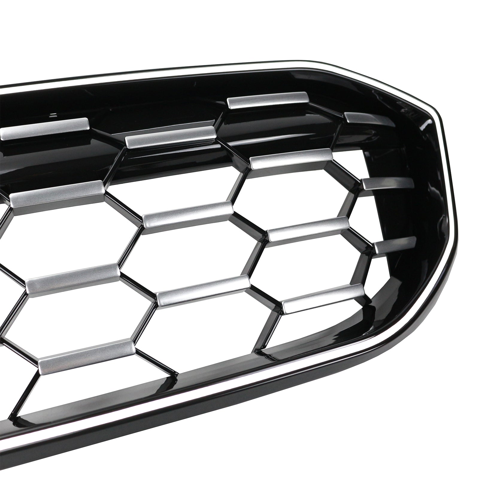 2023-2024 BMW 3 Series G20 G21 G28 Diamond Black Silver Front Kidney Grille Mesh