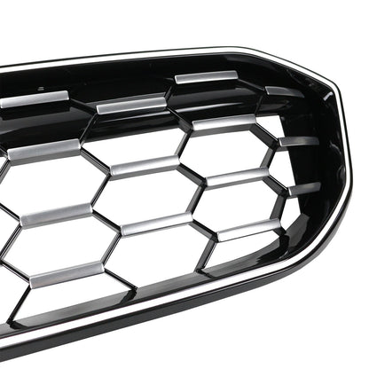 2023-2024 BMW 3 Series G20 G21 G28 Diamond Black Silver Front Kidney Grille Mesh