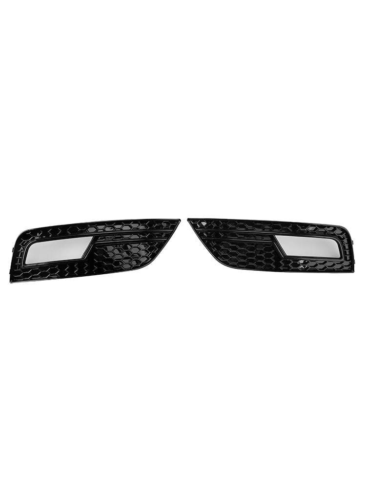 2013-2015 Audi A4 B8.5 Black Fog Light Cover Grille — Pair (8K0807681K / 8K0807682K)